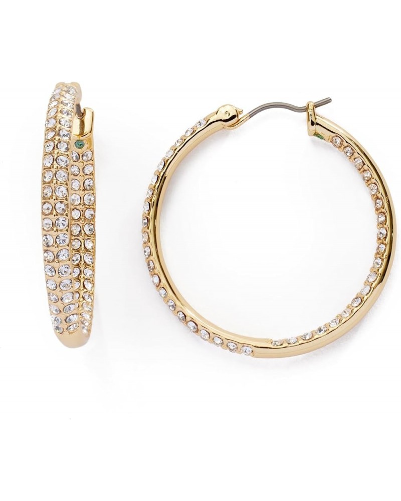 Womens Bridal Special Occasion Crystal Pave Hoop 48mm Crystal/Gold 48mm $26.00 Earrings