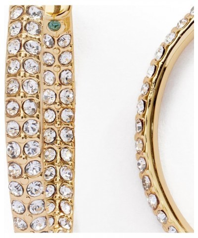 Womens Bridal Special Occasion Crystal Pave Hoop 48mm Crystal/Gold 48mm $26.00 Earrings