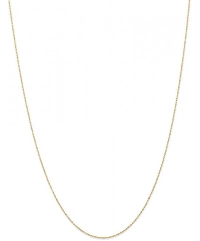 10k Gold .6 mm Carded Cable Rope Chain Necklace - Length Options: 13 16 18 20 22 24 16.0 Inches $42.00 Necklaces