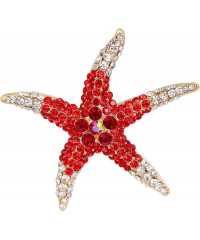 Brooch Pins for Girls, Cute Colorful Rhinestone Starfish Brooch Elegant Clothing Accessories Men Women Bag Hat Business Suit ...