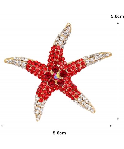 Brooch Pins for Girls, Cute Colorful Rhinestone Starfish Brooch Elegant Clothing Accessories Men Women Bag Hat Business Suit ...