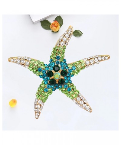 Brooch Pins for Girls, Cute Colorful Rhinestone Starfish Brooch Elegant Clothing Accessories Men Women Bag Hat Business Suit ...