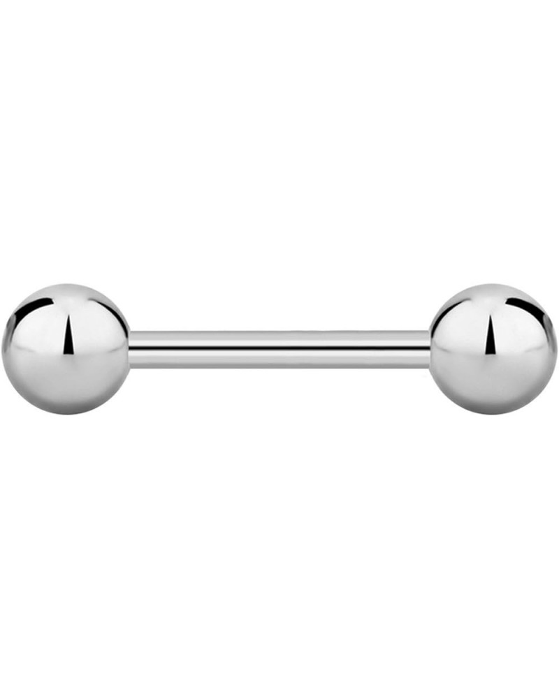 14g-16g Internally Threaded Titanium Straight Barbell Body Piercing Jewelry (Sold Individually) 16G 10mm (3/8") 4mm Balls $9....