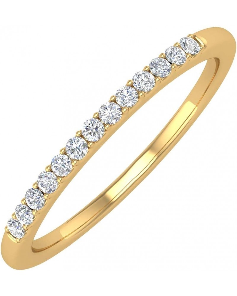 1/10 Carat Diamond Anniversary Ring Band in 10K Gold Yellow Gold $44.95 Rings