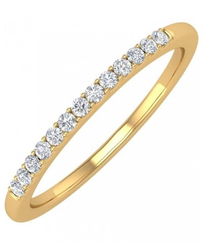 1/10 Carat Diamond Anniversary Ring Band in 10K Gold Yellow Gold $44.95 Rings