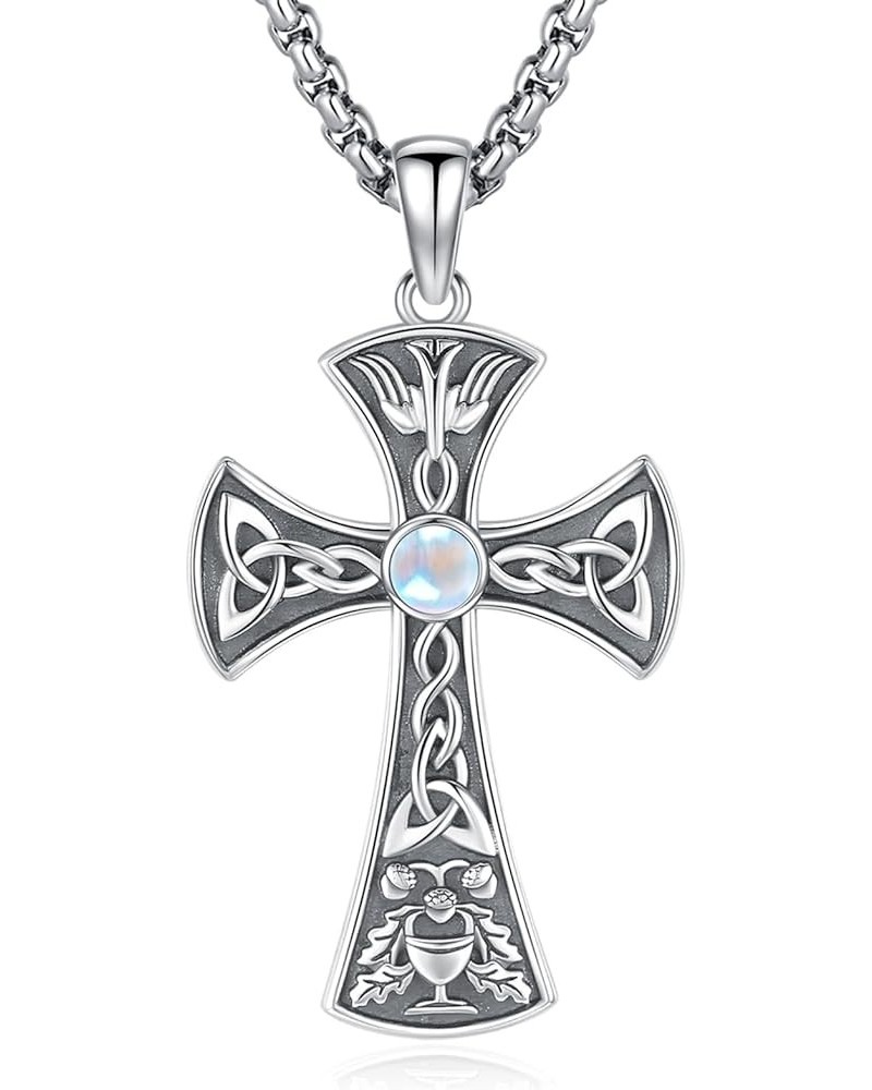 Celtic Cross Necklace for Men Women Irish Sterling Silver 925 Celtic Pendant 40-celtic cross necklace $34.50 Necklaces