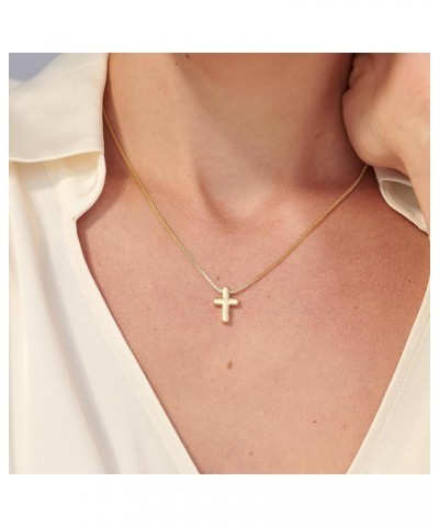 Cross Necklace for Women, Gold Cross Necklace 14K Gold Plated Dainty Necklace Simple Jewelry for Women Small Cross Gold $11.2...