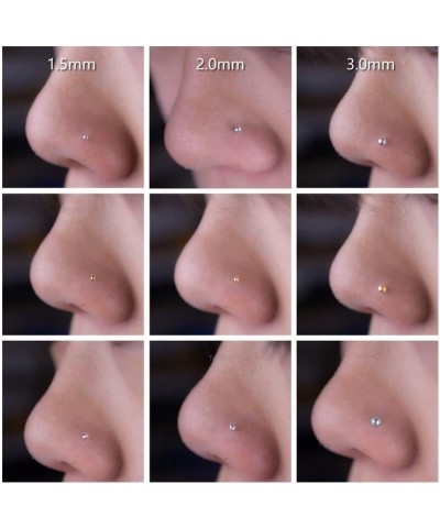 18G 20G Nose Studs Stainless Steel Screw Nose Rings Studs Nostrial Piercing Jewelry for Women Men 1.5MM 2MM 2.5MM 3MM K: 20g,...