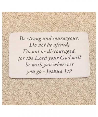 Christian Keychain Be Strong and Courageous Joshua 1:9 Bible Verse Dog Tag Keychain Religious Jewelry Wallet Card Insert $10....