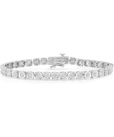 Eva 0.25 Carat Miracle Set Diamond Bracelets for Women, Hypoallergenic, 925 Sterling Silver, Size 7.50 or 7.25 Eva 1 $47.00 B...