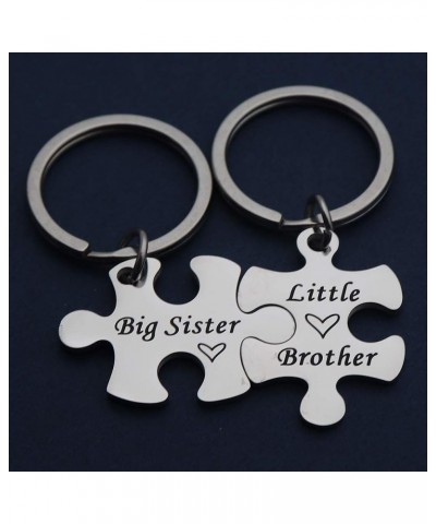 Sister Brother Keychain Set Big Brother Gifts Little Sister Gifts Sibling Puzzle Keychain Family Jewelry Big Sister Little Br...