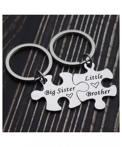 Sister Brother Keychain Set Big Brother Gifts Little Sister Gifts Sibling Puzzle Keychain Family Jewelry Big Sister Little Br...