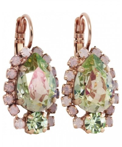 Rose Goldtone Teardrop Surrounding Crystal Mosaic Earrings, Pina Colada" Multi Color Iridescent 1259/1 1063mr $31.08 Earrings