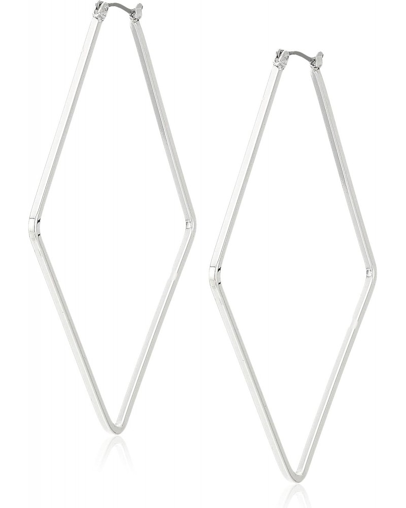 Square Click-It Hoop Earrings, Silver-Tone, One size $10.61 Earrings