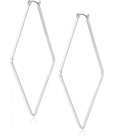 Square Click-It Hoop Earrings, Silver-Tone, One size $10.61 Earrings