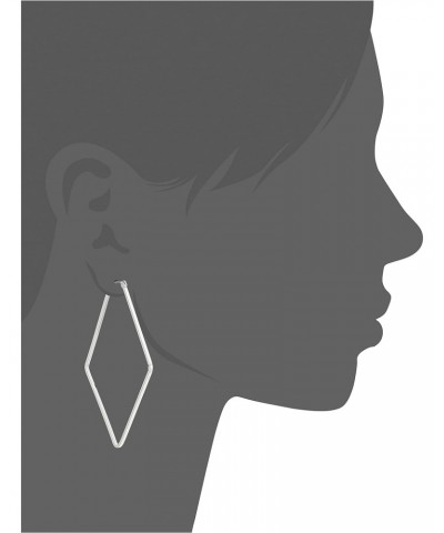 Square Click-It Hoop Earrings, Silver-Tone, One size $10.61 Earrings