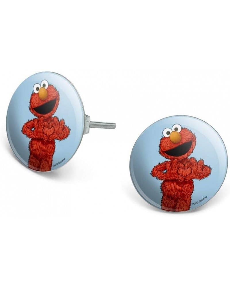 Sesame Street Vintage Elmo Novelty Silver Plated Stud Earrings $9.35 Earrings