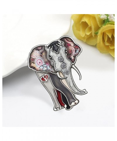 Enamel Elephant Brooch Pins Zinc Alloy Scarf Lapel Pin Jewelry Jungle Elephant Gifts for Women Girl Brooches Charms Black $9....