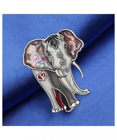 Enamel Elephant Brooch Pins Zinc Alloy Scarf Lapel Pin Jewelry Jungle Elephant Gifts for Women Girl Brooches Charms Black $9....