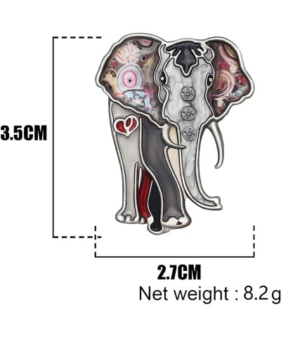 Enamel Elephant Brooch Pins Zinc Alloy Scarf Lapel Pin Jewelry Jungle Elephant Gifts for Women Girl Brooches Charms Black $9....