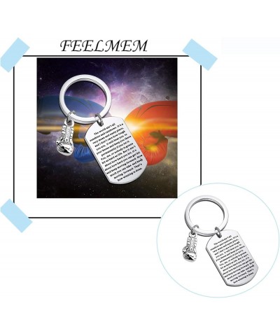 Boxing Keychain The World Ain't Sunshine and Rainbows Boxing Glove Keychain Silver $9.71 Pendants