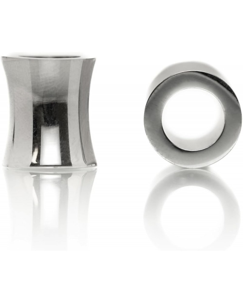 8/6/4/2/0/00G & 1/2-1 Inch Hand Polished Surgical Steel Saddle Fit Tunnel Plugs 8mm (0GA) $9.34 Body Jewelry