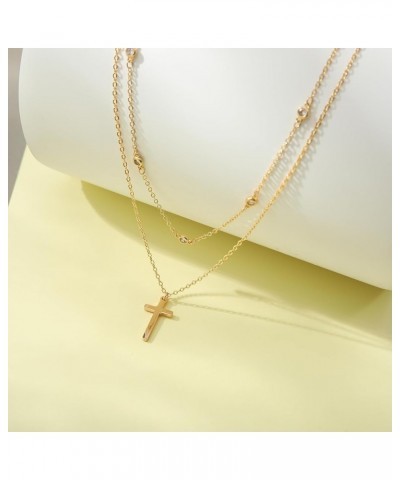 Diamond Necklaces for Women, Gold Layered Pendant Necklaces Set Silver Trendy Snake Chain Cross Necklace Dainty Jewelry for T...