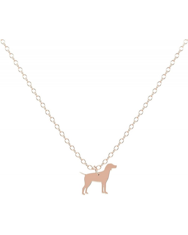 Sterling Silver 14k Gold/Rose Gold Necklace, Rottweiler, Great Dane, Pitbull, Border Collie, German Shepherd, Australian Shep...