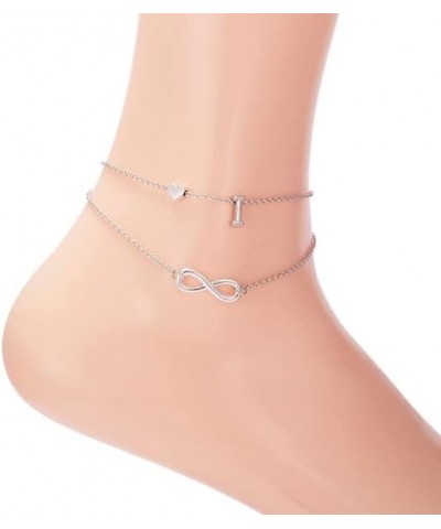 Bohemia Style Layered 26 Letter Heart Infinity Anklet for Women Summer Beach Initial Anklet On Foot Ankle Jewelry Travel Gift...