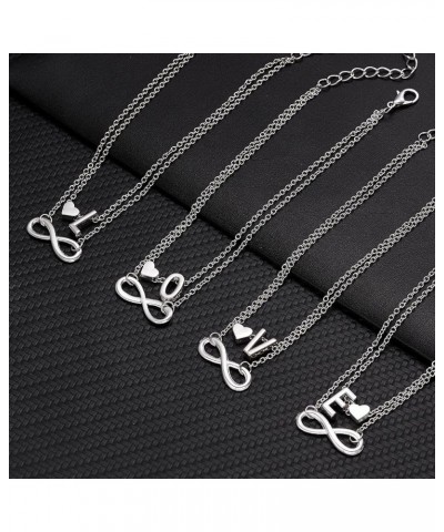 Bohemia Style Layered 26 Letter Heart Infinity Anklet for Women Summer Beach Initial Anklet On Foot Ankle Jewelry Travel Gift...