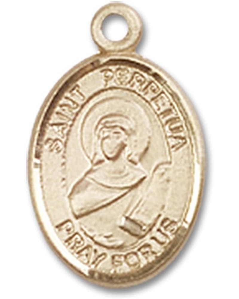 14 Karat Gold Catholic Patron Saint Medal Petite Charm Pendant, 1/2 Inch Saint Perpetua $100.58 Pendants