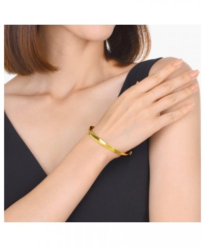 999.9 24K Solid Gold Price-by-Weight Gold Polished Finished Bangle for Women 09217K Approx. 1.02tael (~38.17g) $1.00 Bracelets