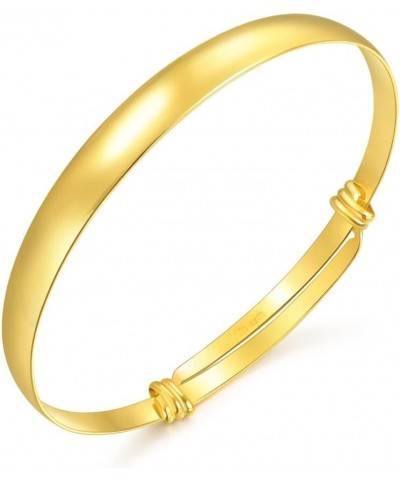 999.9 24K Solid Gold Price-by-Weight Gold Polished Finished Bangle for Women 09217K Approx. 1.02tael (~38.17g) $1.00 Bracelets