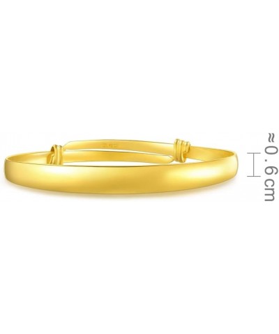 999.9 24K Solid Gold Price-by-Weight Gold Polished Finished Bangle for Women 09217K Approx. 1.02tael (~38.17g) $1.00 Bracelets