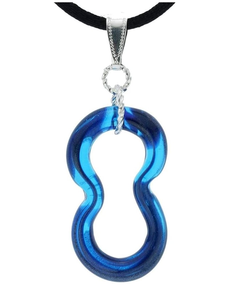 GlassOfVenice Murano Glass Infinity Pendant - Blue $19.18 Necklaces