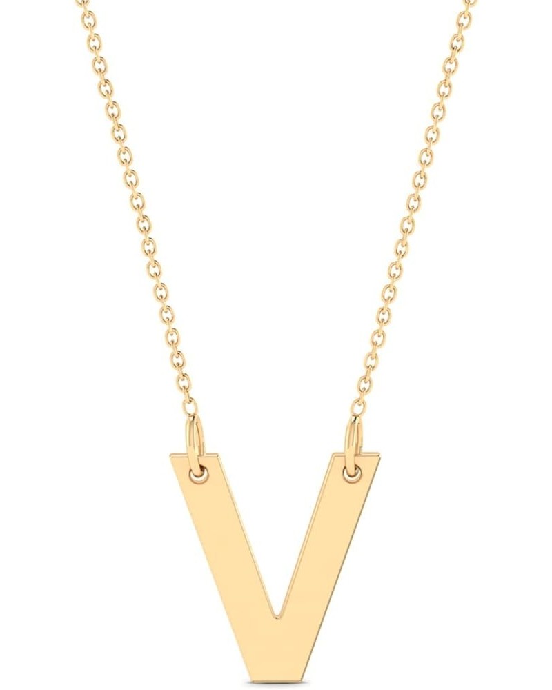 Script Initial Necklace in 14K Solid Gold | 14k Gold Letter Necklace, A -Z, All Letters, 18 V $47.85 Necklaces