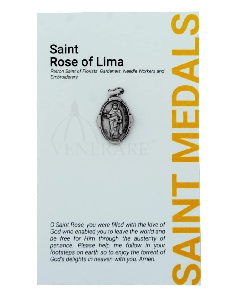 1" Saint and Holy Subject Medal with Prayer Card | Over 25 Different Saints | Durable and Detailed Charm | Pendant Medal Card...