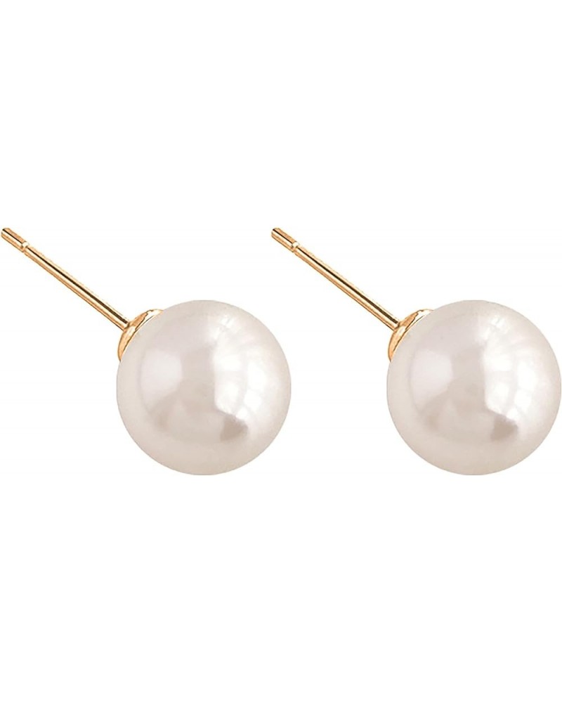 Snow Flower Ear Studs Inlaid with Zircon Earrings Christmas Gift for Girl Student Seawater Pearl $8.68 Earrings