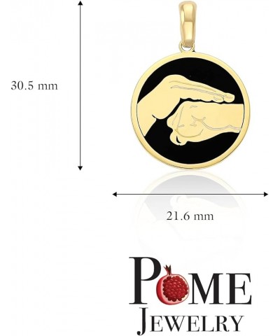 Martial Arts Karate Pendant Necklace in Solid 14k Gold, Made in America Pendant Only Red Enamel Rose Gold $149.85 Necklaces