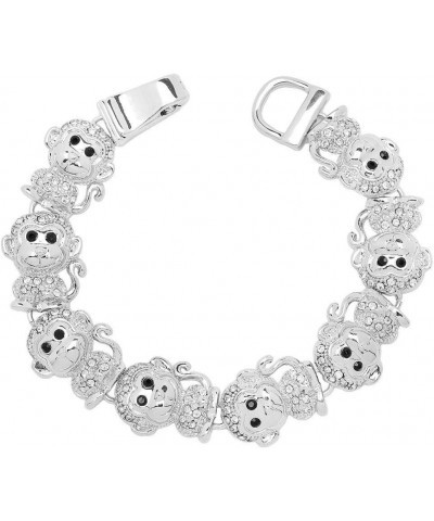 Monkey Fashionable Chain Bracelet - Sparkling Crystal - Magnetic Clasp - Unique Gift and Souvenir $10.79 Bracelets