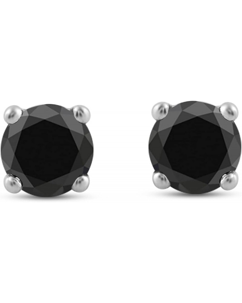 10K White Gold Stud Earrings with Treated Black Round Diamonds 0.5 Cttw or 0.75 Cttw or 1.0 Cttw or 2 Cttw 0.75 carats $95.70...