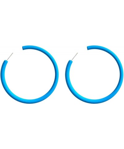 Fashion Candy Color Big Hoop Earrings for women Multiple Colors to choose from- 2.6" x 2.6" x 0.2" punk drop earrings geometr...