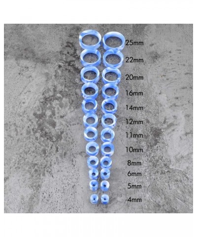 20PCS Soft Silicone Ear Gauges Flesh Tunnels Plugs Stretchers Expander Double Flared Flesh Tunnels Ear Piercing Jewelry 3/4''...