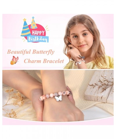 6-18 Year Old Girls Birthday Butterfly Gifts, Butterfly Natural Stone Bracelet for Daughter Granddaughter Niece Teens Girls 1...