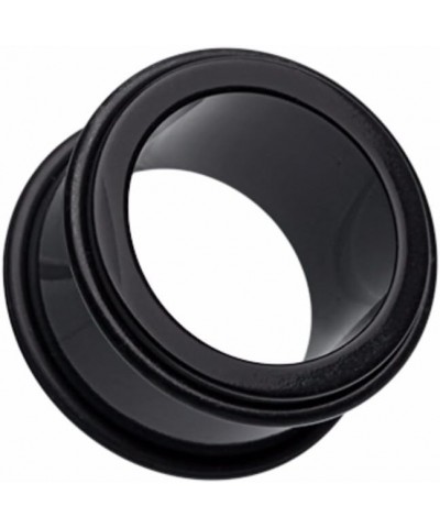 Basic Acrylic No Flare Ear Gauge WildKlass Tunnel Plug (Sold as Pairs) 00 GA (10mm) Black $10.79 Body Jewelry