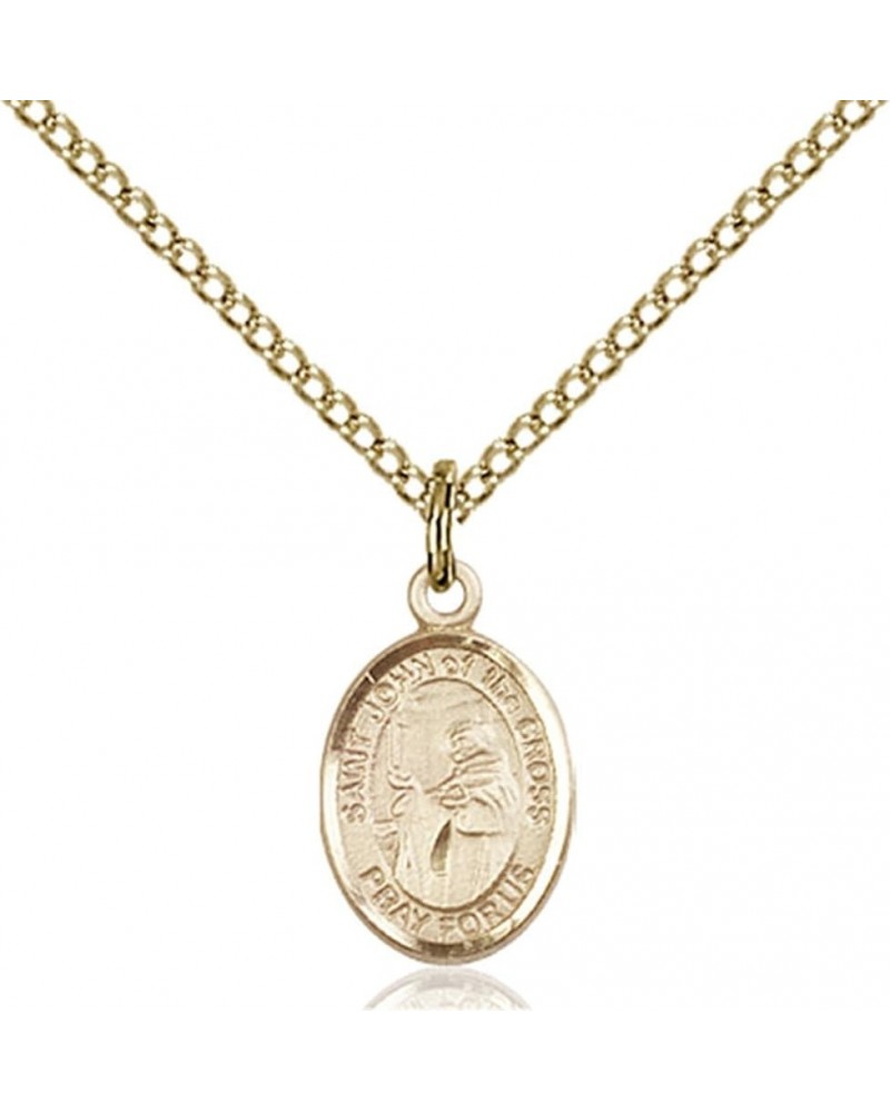 14KT Gold Filled Catholic Patron Saint Petite Charm Medal, 1/2 Inch Saint John of the Cross $42.50 Pendants