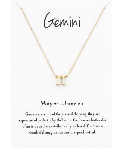 Zodiac Necklace For Women Jewelry Horoscope Constellation Pendant Astrology Birthday Gifts Gemini alloy,gold tone $8.66 Neckl...