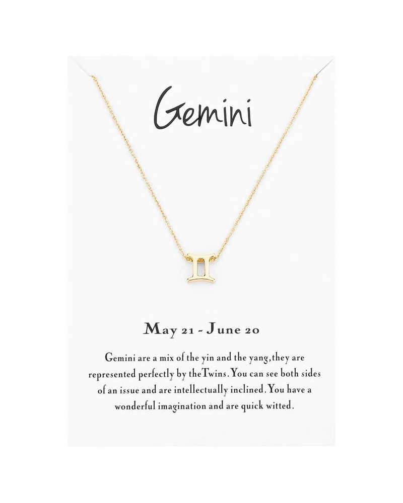 Zodiac Necklace For Women Jewelry Horoscope Constellation Pendant Astrology Birthday Gifts Gemini alloy,gold tone $8.66 Neckl...