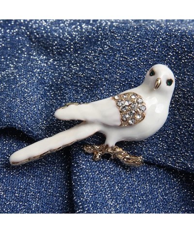 2 pcs Women Fashion Sweet and Lovely Lily of The Valley Brooch + Fashion white pigeon enamel brooch $7.38 Brooches & Pins