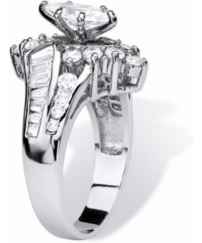 Valentine's Day Rings Gift, 2-in-1 Womens Vintage Silver Engagement Wedding Band Ring Set(6 -A,8) Silver 1 9 $5.97 Rings